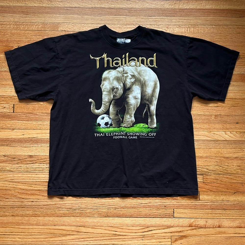 Vintage Thailand Elephant Soccer T-Shirt / XXL / Joligolf